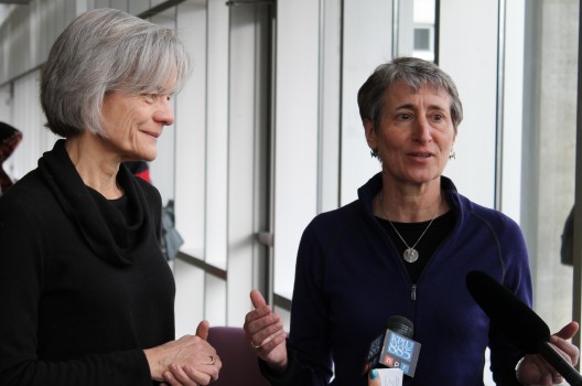 College of the Environment Dean Lisa Graumlich and Interior Secretary Sally Jewell