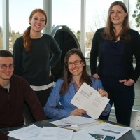 Oceanography graduate students Seth Bushinsky, Emily Newsom, Ashley Maloney and Andrea Fassbender