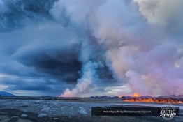 The Bardarbunga event was a fissure that emitted sulfur emissions during six months, providing a model for how volcanic or human emissions alter clouds.