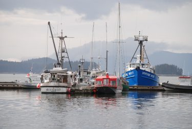 Fishing boats in Juneau, Alaska.