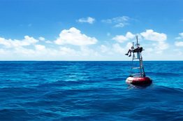 Guy on buoy in water