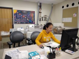Yan working in the lab.