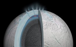 An artist's rendition of Saturn's moon Enceladus